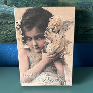 Happily Ever After at The Beach Mermaid  Decorative Canvas